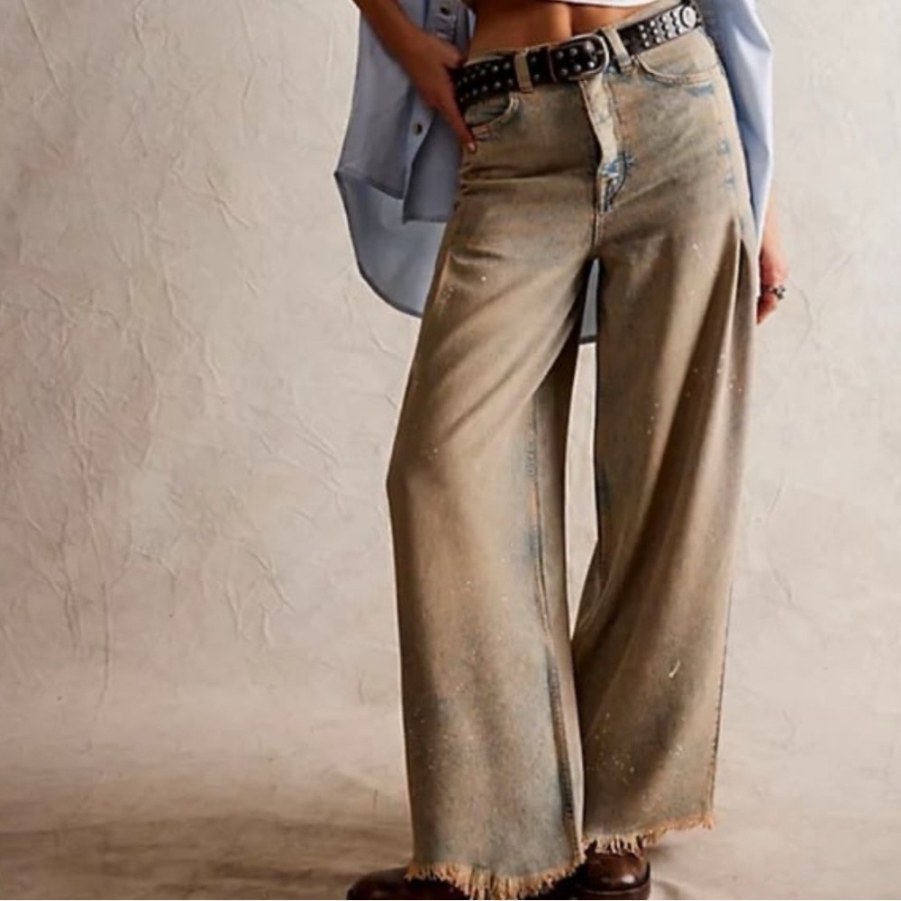Free People We the Free Old West High Rise Slouchy Jeans, NWT, size 26